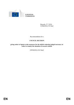 European Commission: Recommendation for a Council