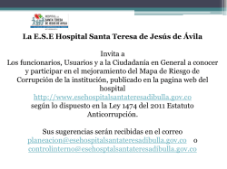 Diapositiva 1 - ESE Hospital Santa Teresa de Jesus D Avila