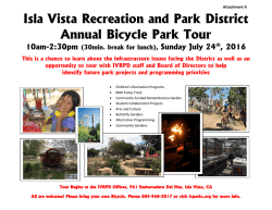 Isla Vista Recreation and Park District Annual Bicycle Park Tour