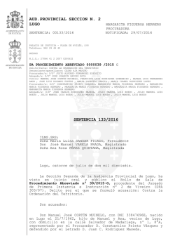 Sentencia íntegra del juicio a la alcaldesa de Viveiro