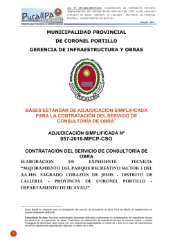 Descargar las bases - Municipalidad Provincial de Coronel Portillo