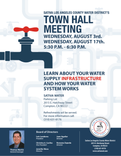 town hall meeting - Sativa Los Angeles County Water District