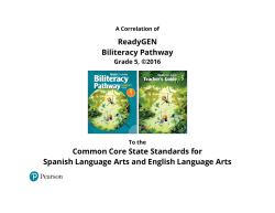 ReadyGEN Biliteracy Pathway Common Core State