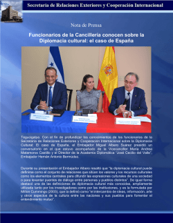 el caso de España - Secretaría de Relaciones Exteriores de Honduras