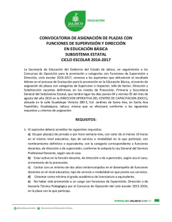 CONVOCATORIA DE ASIGNACION PROMOCION 2016