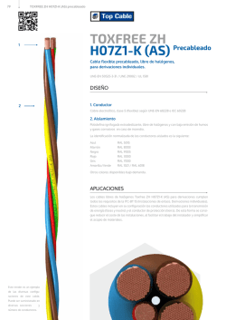 H07Z1-K (AS) Precableado TOXFREE ZH