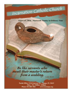 Current Bulletin - Incarnation Catholic Church