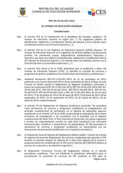 REPÚBLICA DEL ECUADOR CONSEJO DE EDUCACiÓN