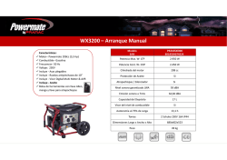 WX3200 – Arranque Manual