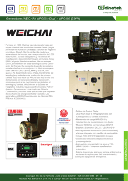 Generadores WEICHAI/ WPG55 (40kW) - WPG103 (75kW)