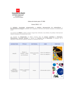 Descargar listado de libros 2º ESO - PDF