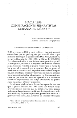 HACIA 1898: CONSPIRACIONES SEPARATISTAS CUBANAS EN