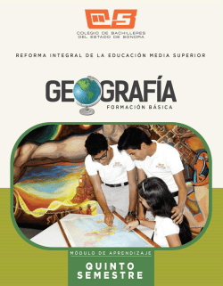 Geografía - Colegio de Bachilleres del Estado de Sonora