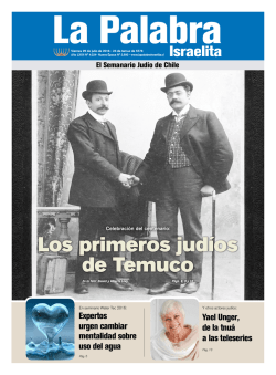 Los primeros judíos de Temuco - Círculo Israelita de Santiago