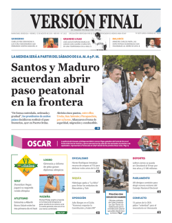Santos y Maduro acuerdan abrir paso peatonal en la frontera