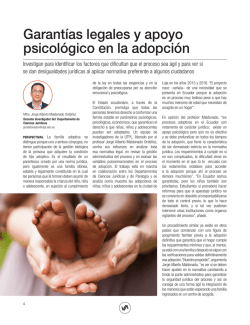 Garantías legales y apoyo psicológico en la adopción