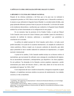 CAPÍTULO CUATRO. OFICIALIZACIÓN DEL BALLET CLÁSICO I
