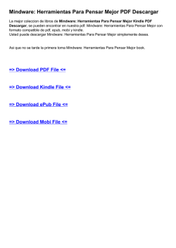 Mindware: Herramientas Para Pensar Mejor PDF Descargar