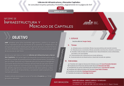 Informe de Infraestructura y Mercados Capitales