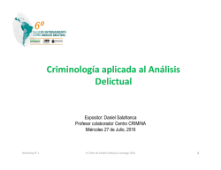 Criminología aplicada al Análisis Delictual