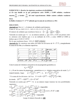 Matematicas – Andalucia 2016 – Ejercicios Resueltos
