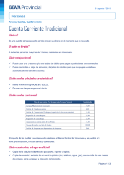Cuenta Corriente - BBVA Provincial