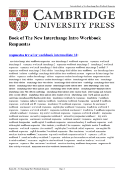 New Interchange Intro Workbook Respuestas