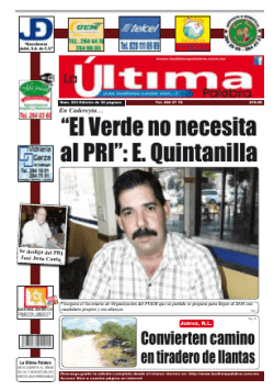 “El Verde no necesita al PRI”: E. Quintanilla