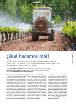 Proyecto Vitres: buenas prácticas fitosanitarias en viñedo
