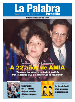 A 22 años de AMIA - Círculo Israelita de Santiago