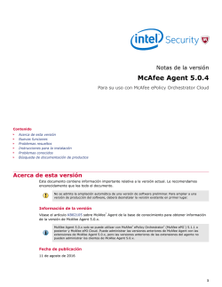McAfee Agent 5.0.4 (For ePolicy Orchestrator Cloud) Notas de la