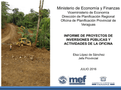 Veraguas - Informe de Actividades (metas y logros, Julio 2016)