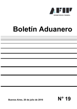 Boletín Aduanero
