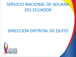 SERVICIO NACIONAL DE ADUANA DEL ECUADOR