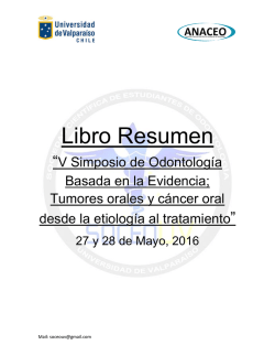 Libro de resúmenes V SOBE Universidad de Valparaíso