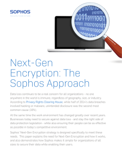 Next-Gen Encryption: The Sophos Approach