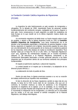 La Fundación Comisión Católica Argentina de Migraciones (FCCAM)