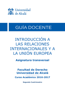 introducción a las relaciones internacionales ya la unión europea