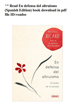 Read En defensa del altruismo (Spanish Edition)
