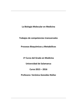 La Biología Molecular en Medicina_2016 - Gredos