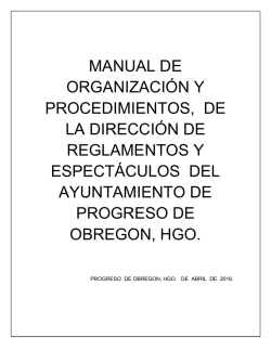 manual de organización y procedimientos, de la dirección de