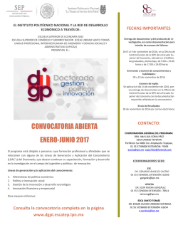 convocatoria abierta - Ciiemad - Instituto Politécnico Nacional