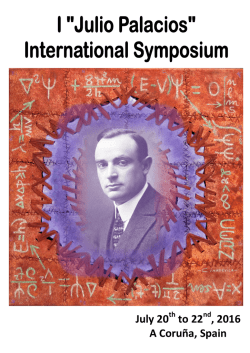 "Julio Palacios" International Symposium