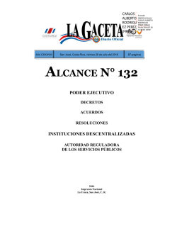 ALCANCE DIGITAL N° 132 A LA GACETA N° 146 de la fecha 29 07