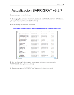 Actualización SAPRIGRAT v3.2.7