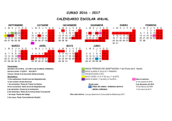 Calendario escolar 2016/2017 - General