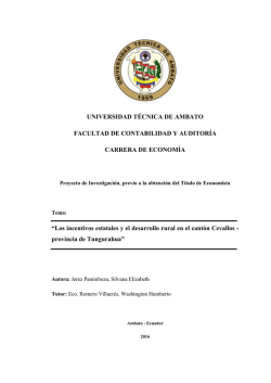 Los incentivos estatales y - Repositorio Universidad Técnica de