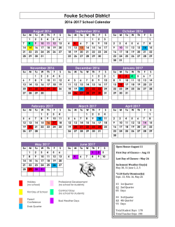 School Calendar - Fouke School District