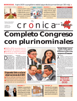 viernes 19 de agosto - La Crónica de Hoy en Hidalgo