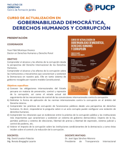 gobernabilidad democrática, derechos humanos y corrupción